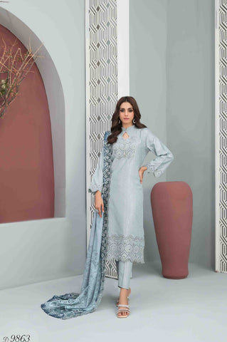 Tawakkal Unstitched Amari Banarsi Viscose Collection D-9863 Tawakkal Unstitched Amari Banarsi Viscose Collection D-9863