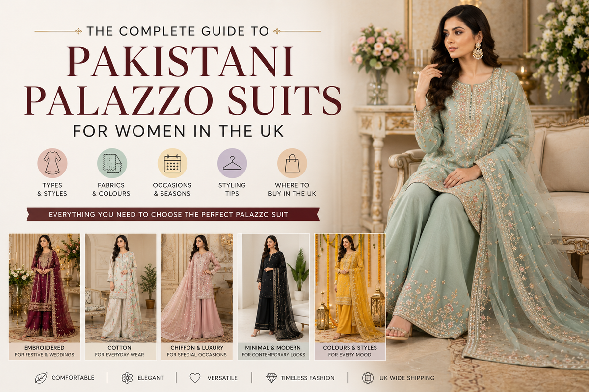 Pakistani Palazzo Suits: Complete Guide for Women (UK Style & Buying Guide)