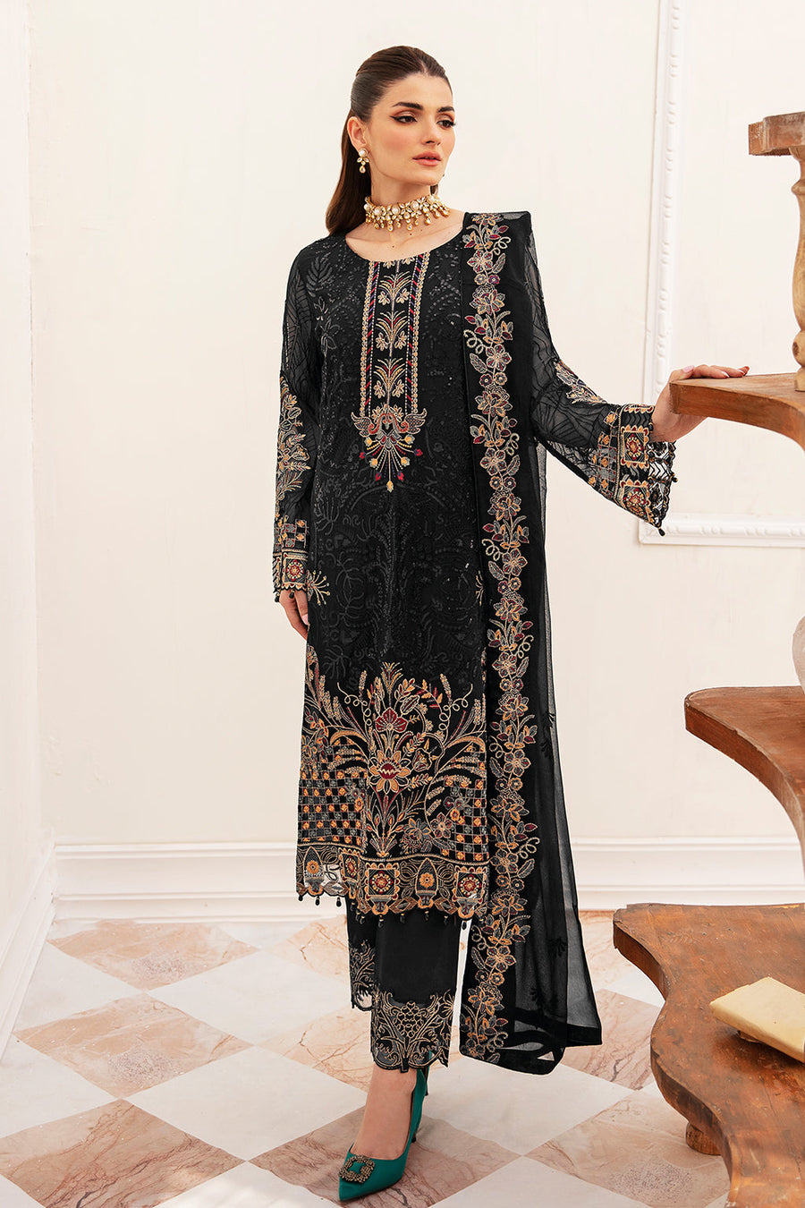 Unstitched Ramsha Chiffon Collection F-2403