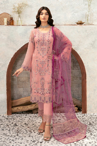 Ready To Wear Rangoon Chiffon Embroidered Collection By Ramsha D-1201