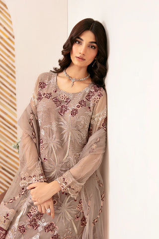 Ready To Wear Rangoon Chiffon Embroidered Collection By Ramsha D-1206