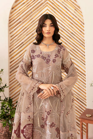 Ready To Wear Rangoon Chiffon Embroidered Collection By Ramsha D-1206