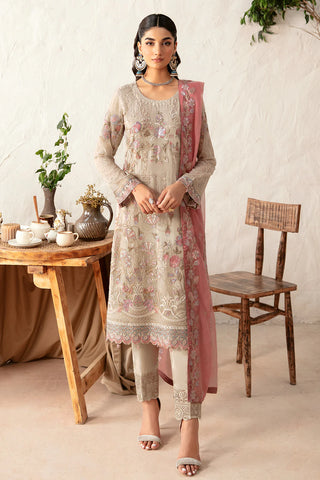 Ready To Wear Rangoon Chiffon Embroidered Collection By Ramsha D-1212