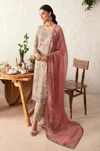 Ready To Wear Rangoon Chiffon Embroidered Collection By Ramsha D-1212