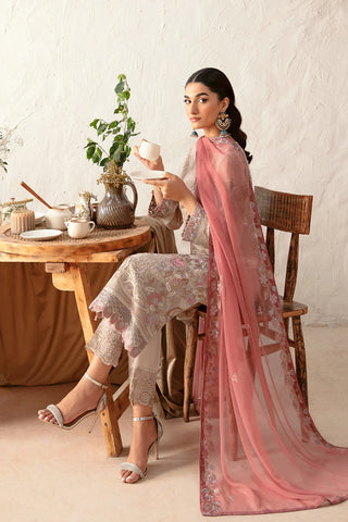 Ready To Wear Rangoon Chiffon Embroidered Collection By Ramsha D-1212