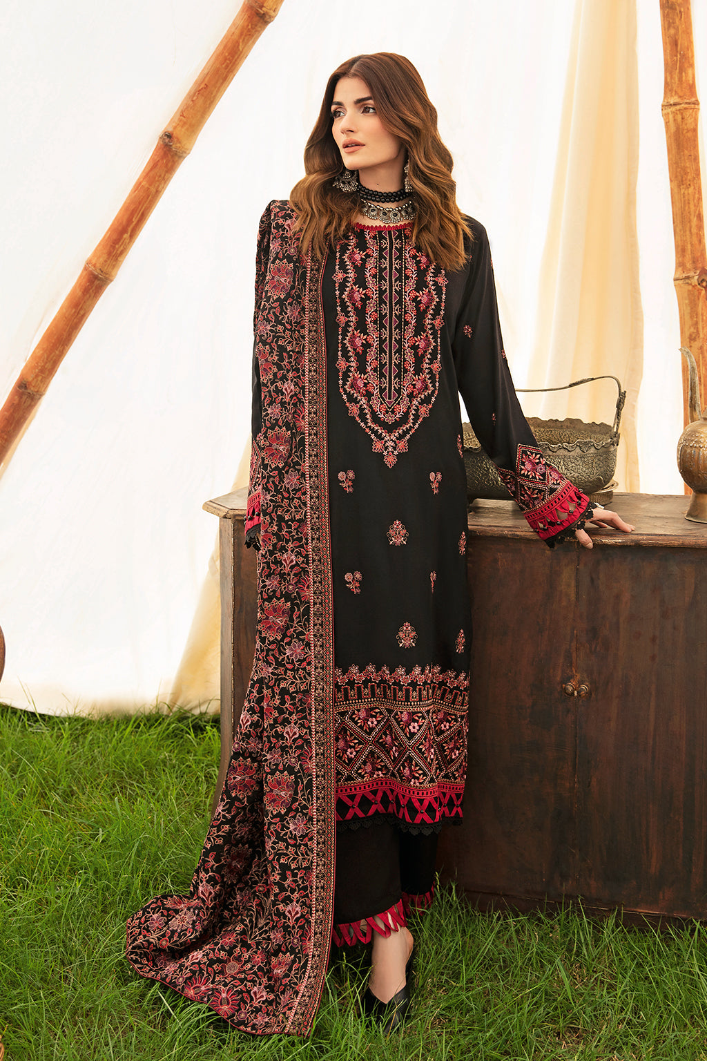 Unstitched Reet Karandi Collection By Ramsha R-904