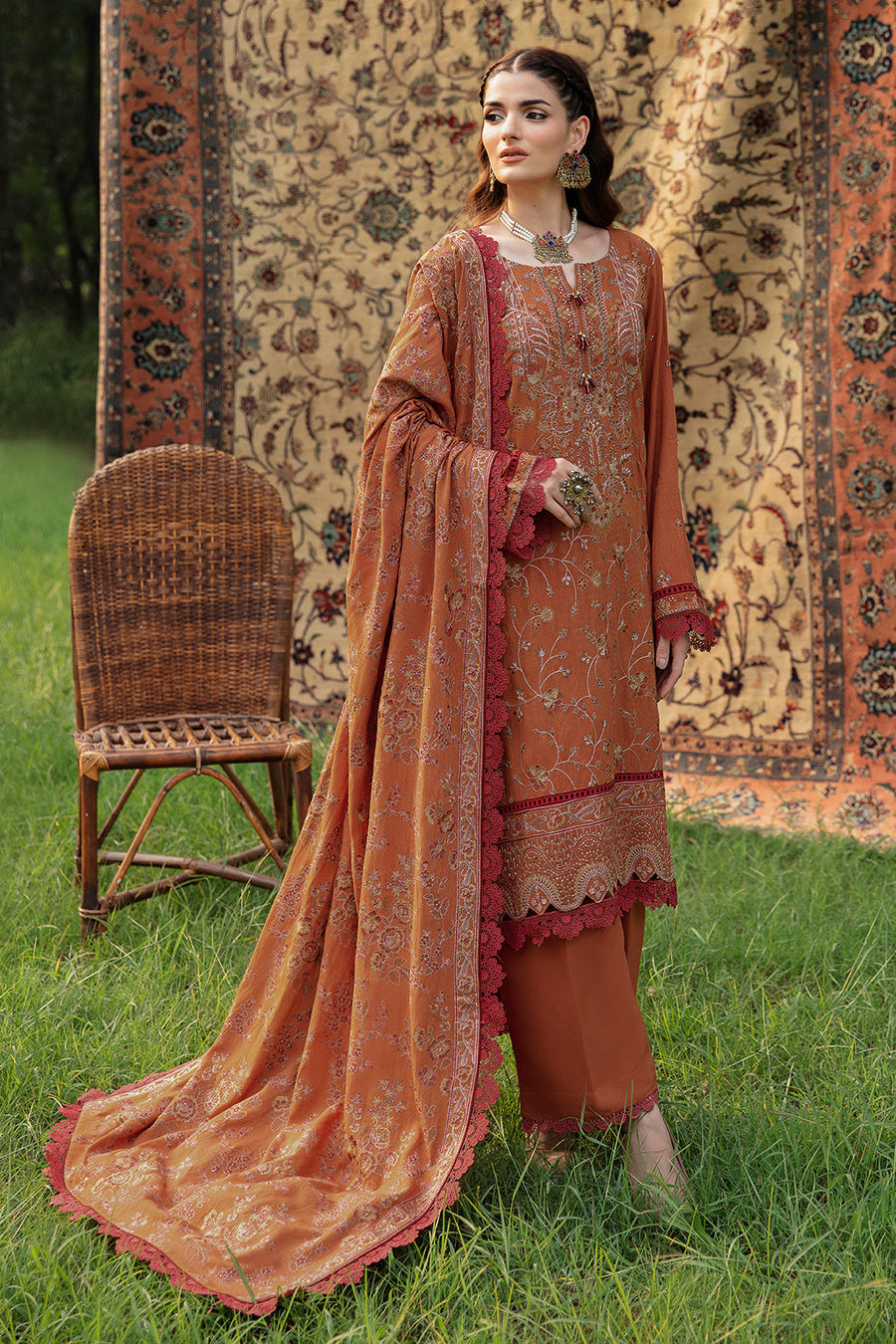 Unstitched Reet Karandi Collection By Ramsha R-906