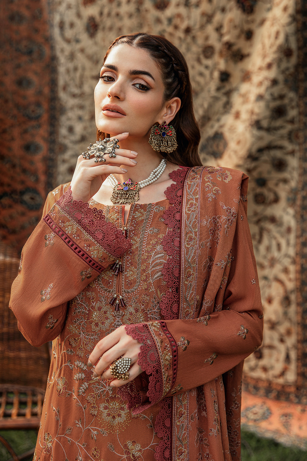 Unstitched Reet Karandi Collection By Ramsha R-906