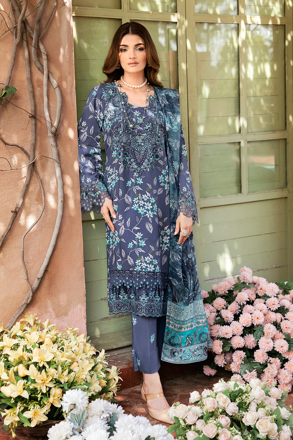 Unstitched Riwaj Printed Viscose Collection By Ramsha J-201