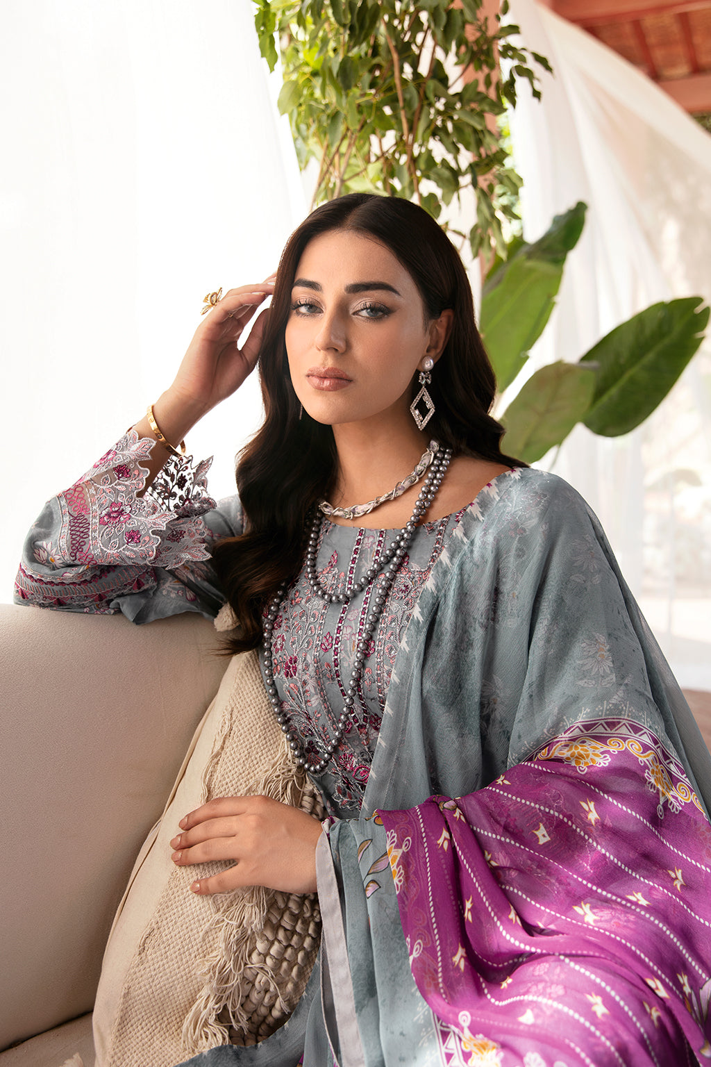 Unstitched Riwaj Printed Viscose Collection By Ramsha J-208