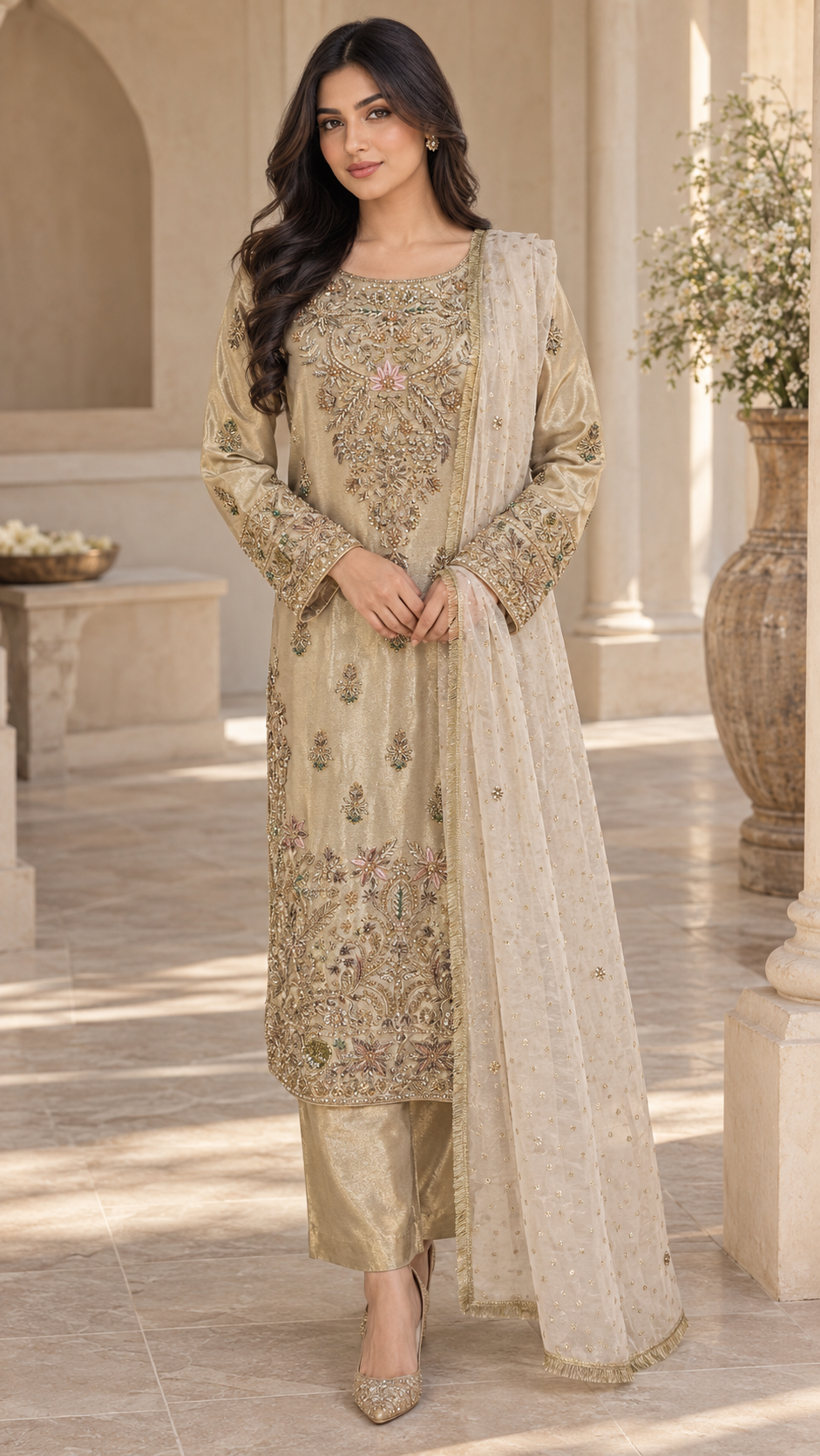 Ladies Womens Party Wear Indian three piece dress outfit 