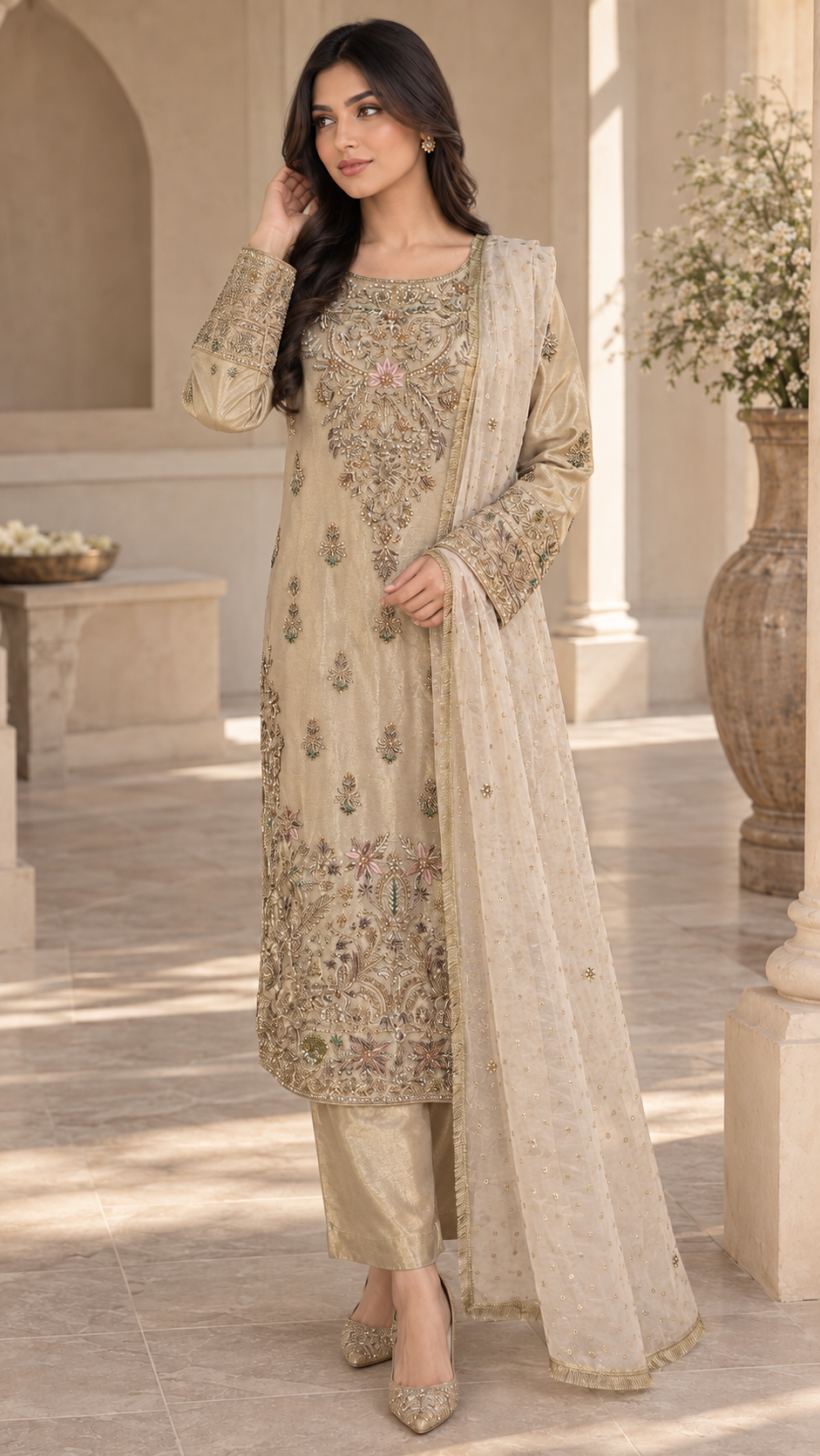 Ladies Womens Party Wear Indian three piece dress outfit 