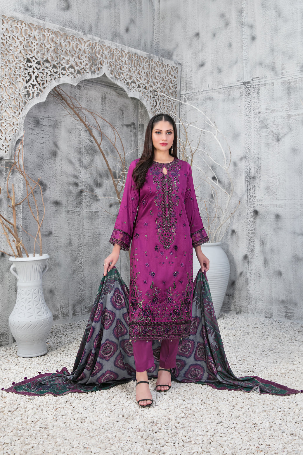 Tawakkal Semi Unstitched Nira Collection D-1122
