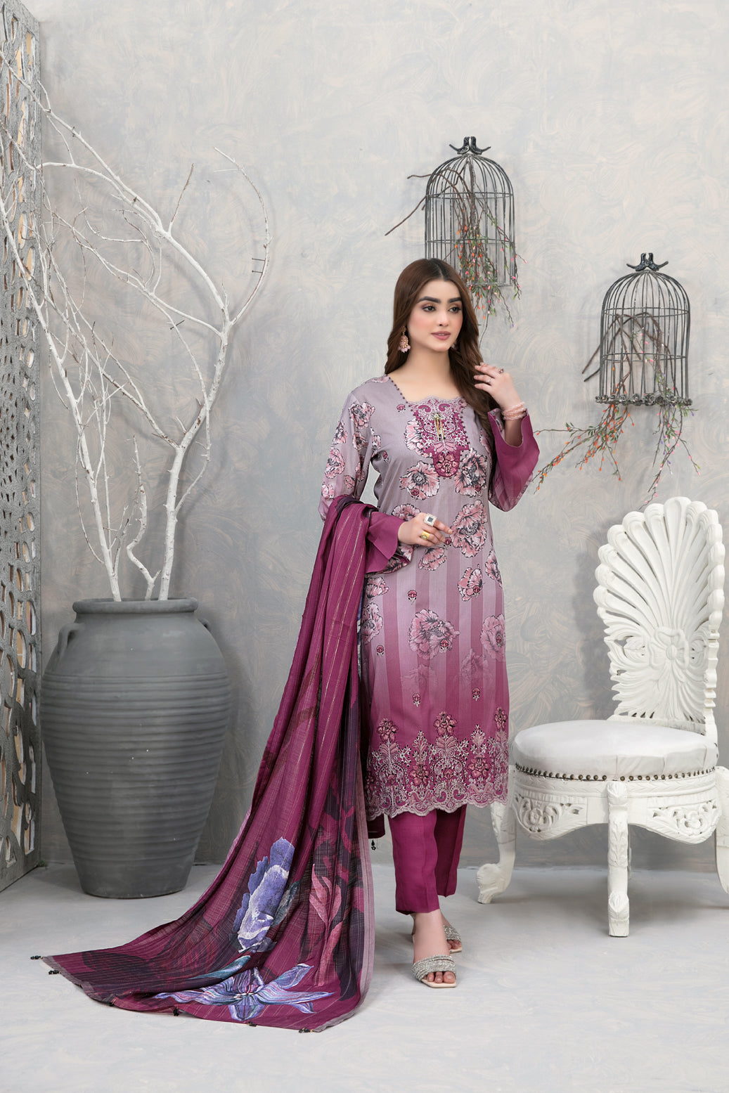 Tawakkal Unstitched Sakeeza Khaddar Print Collection D-1153