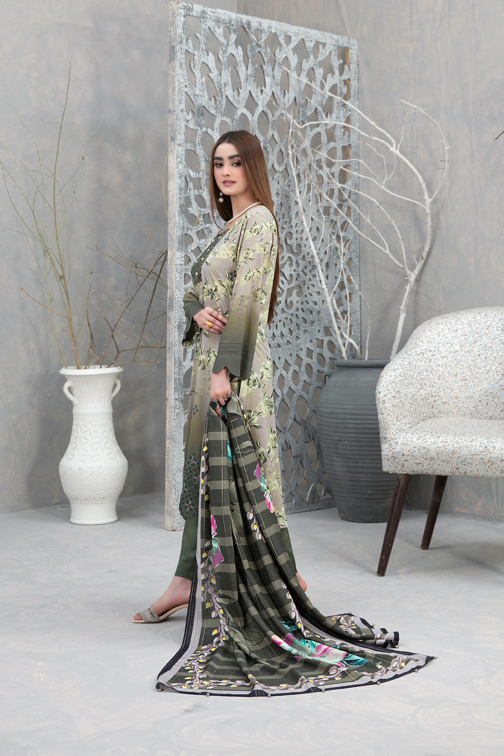 Tawakkal Unstitched Sakeeza Khaddar Print Collection D-1154