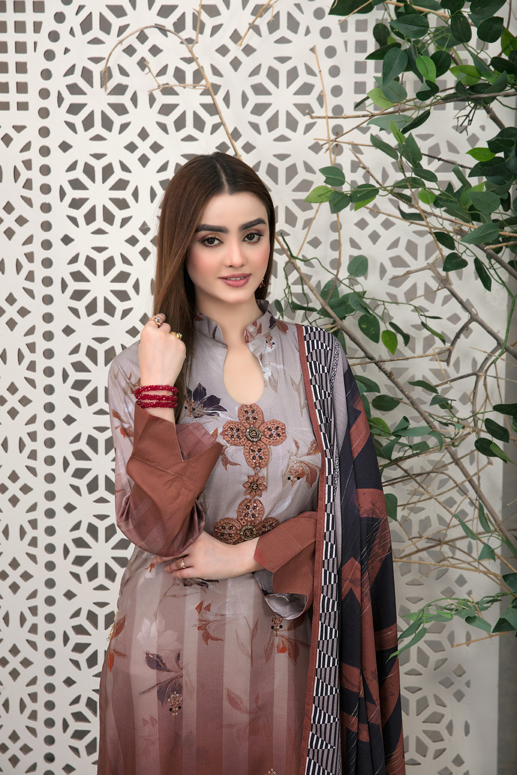 Tawakkal Unstitched Sakeeza Khaddar Print Collection D-1155