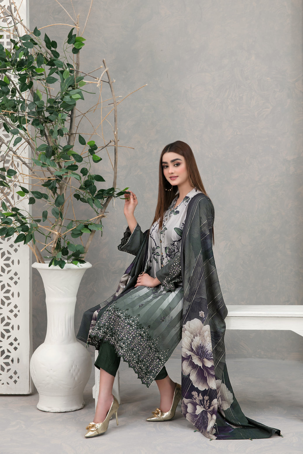 Tawakkal Unstitched Sakeeza Khaddar Print Collection D-1157