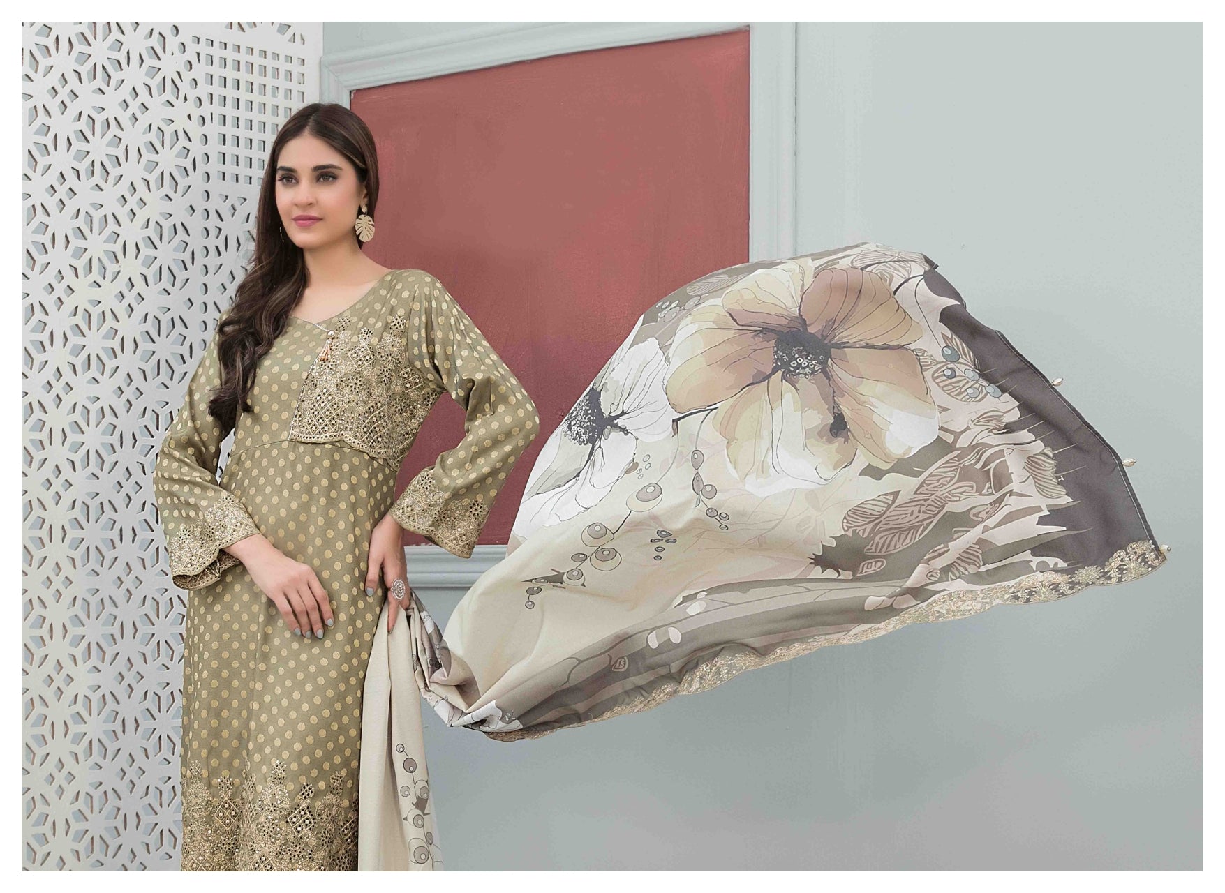 Tawakkal Unstitched Amari Banarsi Viscose Collection D-9860