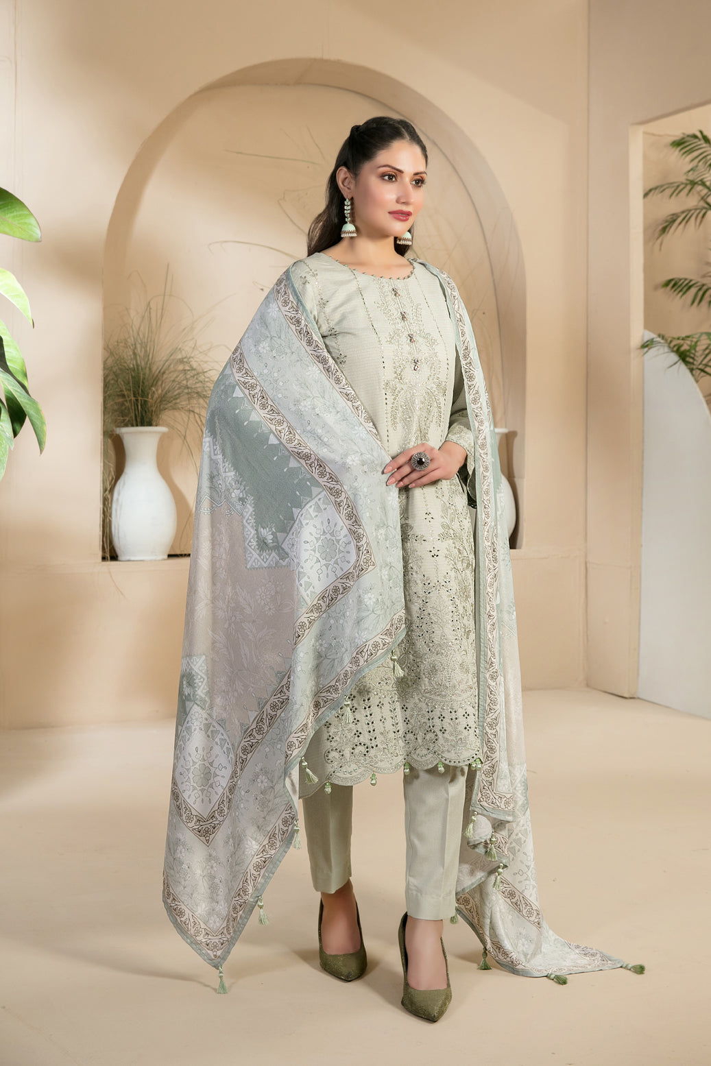 Unstitched Kenza Collection by Tawakkal D-9910