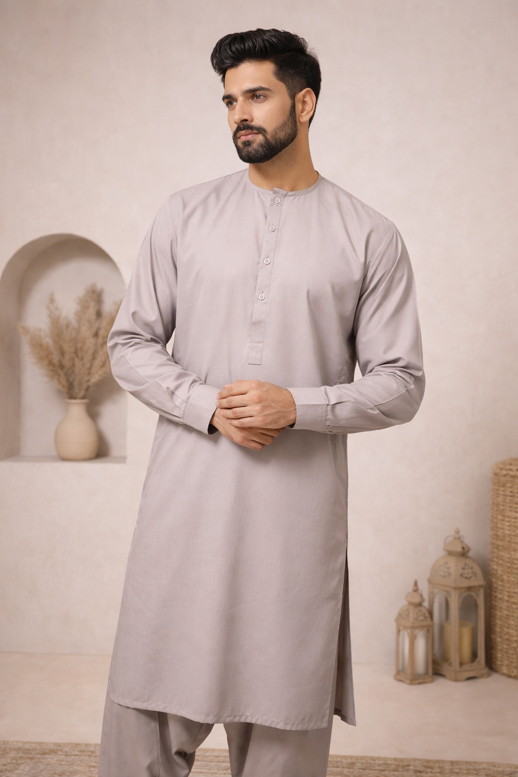 mens lilac pakistani salwar kameez 