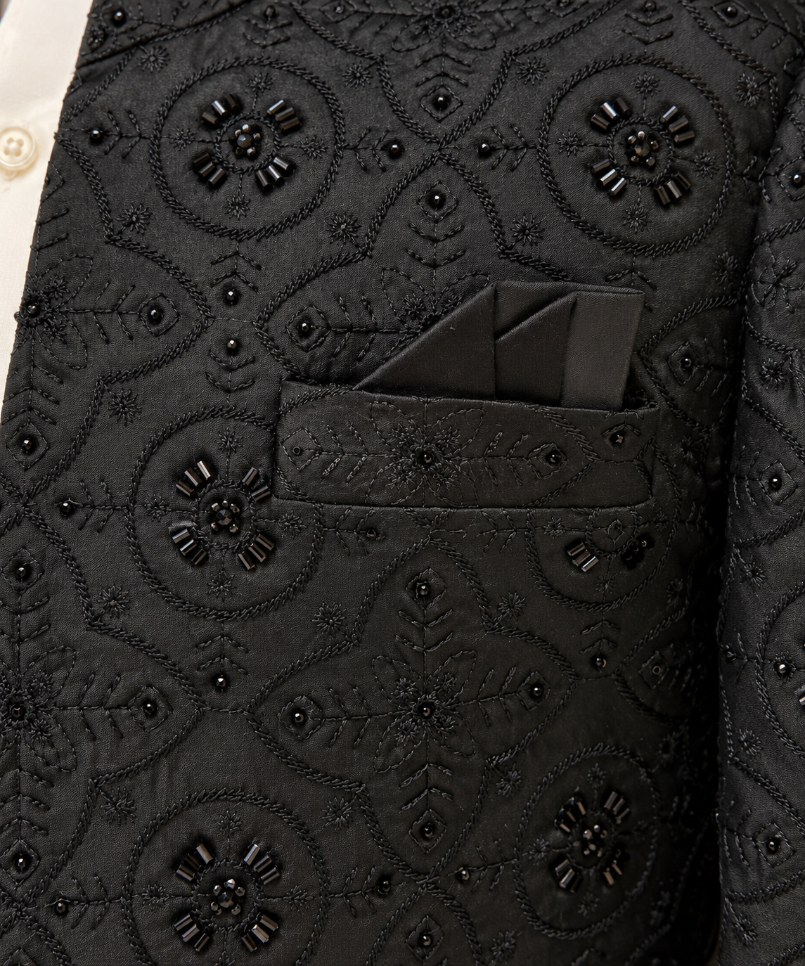 Men’s Black Embroidered Jodhpuri Jacket