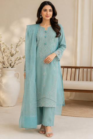 duck egg ladies women pakistan palazzo salwar suit full view