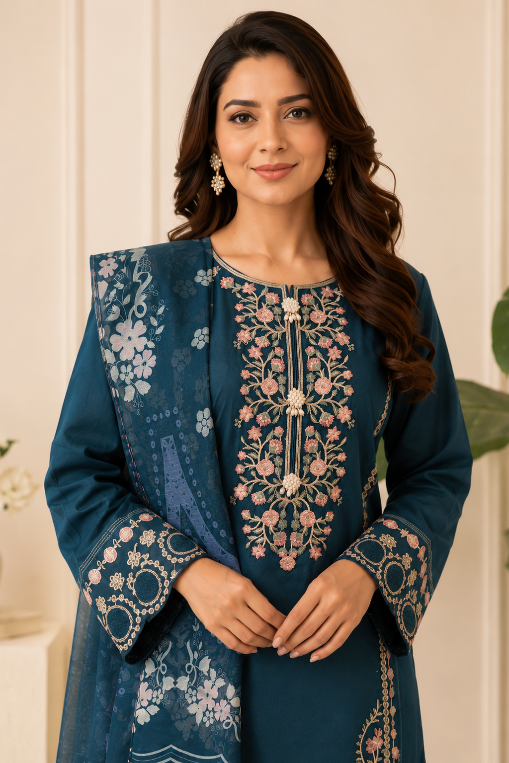 Ladies Womens Casual Party Wear Pakistani Salwar Kameez Trouser Palazzo Pants Suit Close Up -  Ready made Ready To Wear Ladies Pakistani Clothes