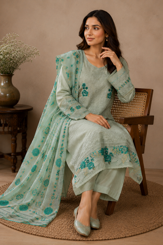 Ladies womens asian pakistani palazzo pants suit for weddings casual wear eid clothes for women with dupatta