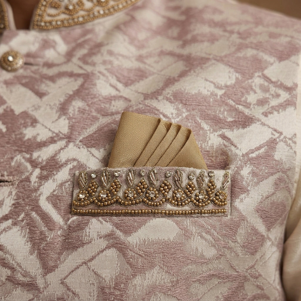 Mens Pink Indian Nehru Jacket