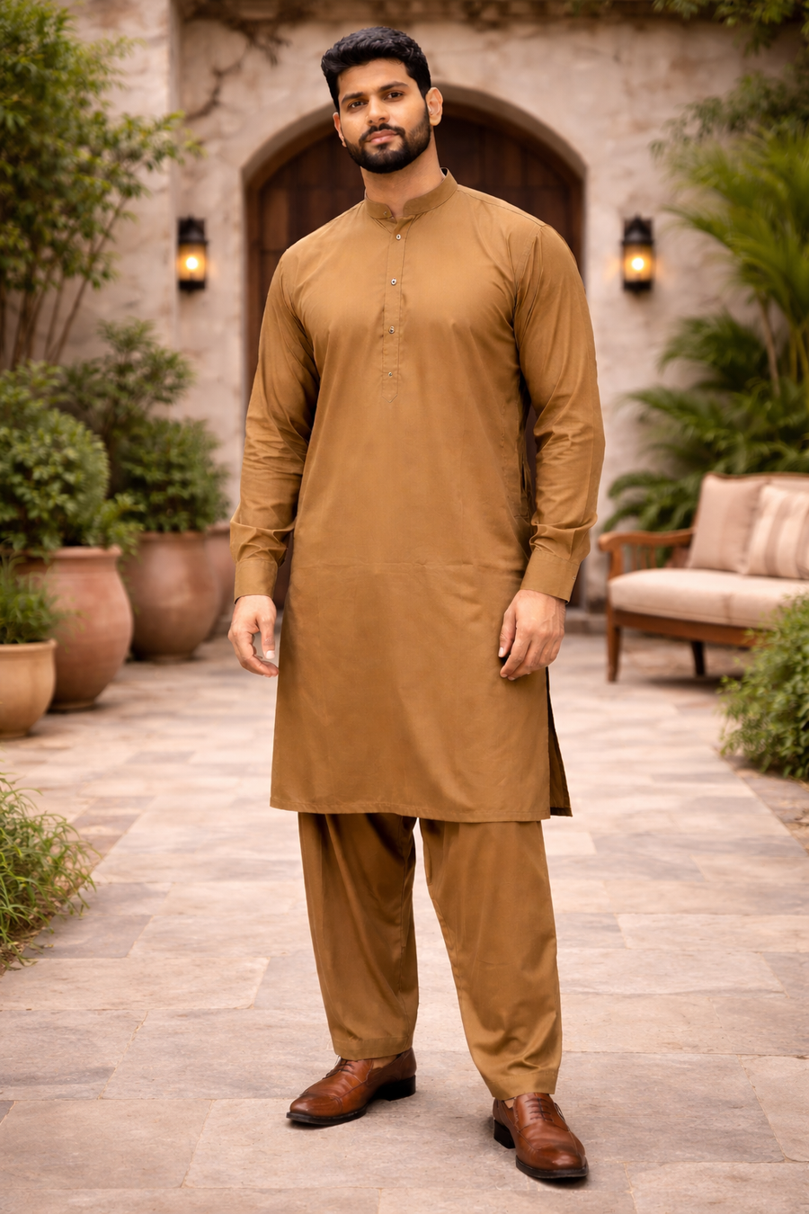 Men’s Plain Shalwar Kameez – Casual Everyday Wear