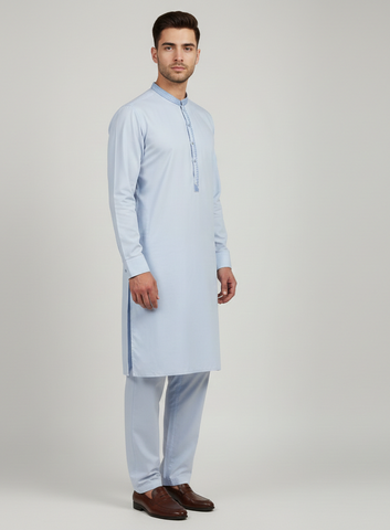 Mens Casual Embroidered Salwar Kameez