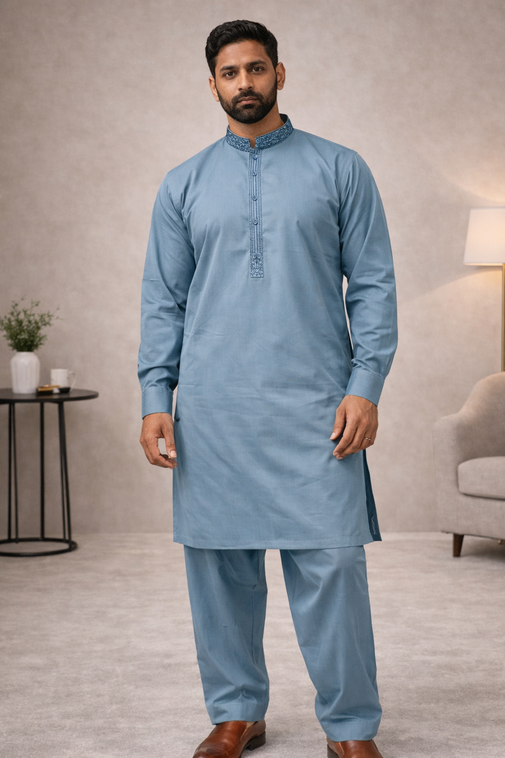 mens pakistani shalwar kameez teal 