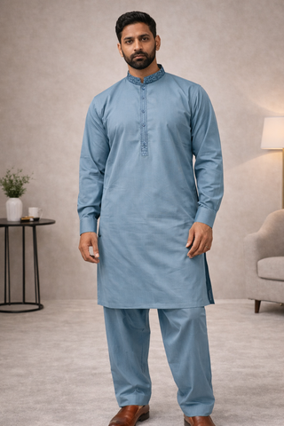 mens pakistani shalwar kameez teal 