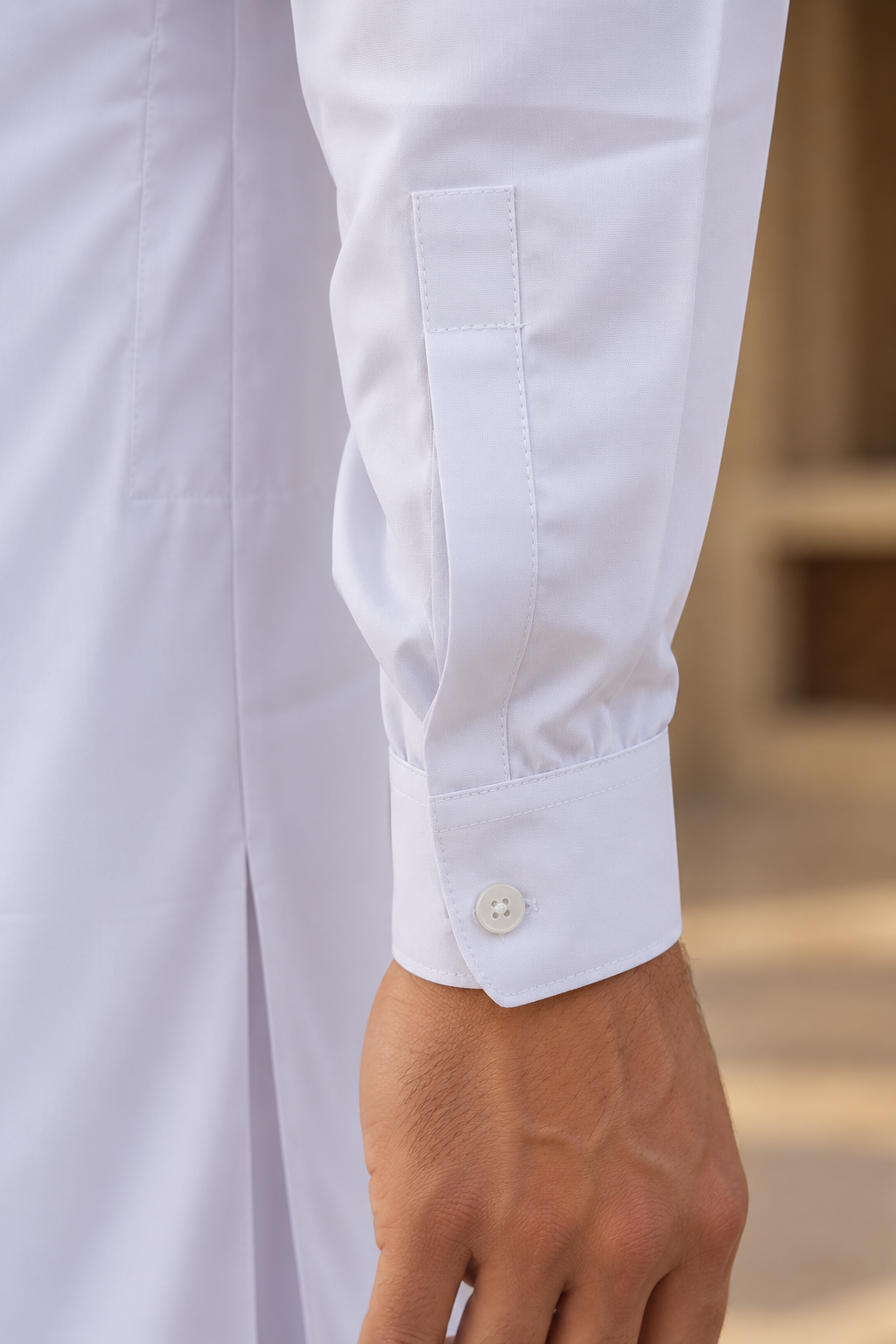 Men’s White Salwar Kameez with Collar