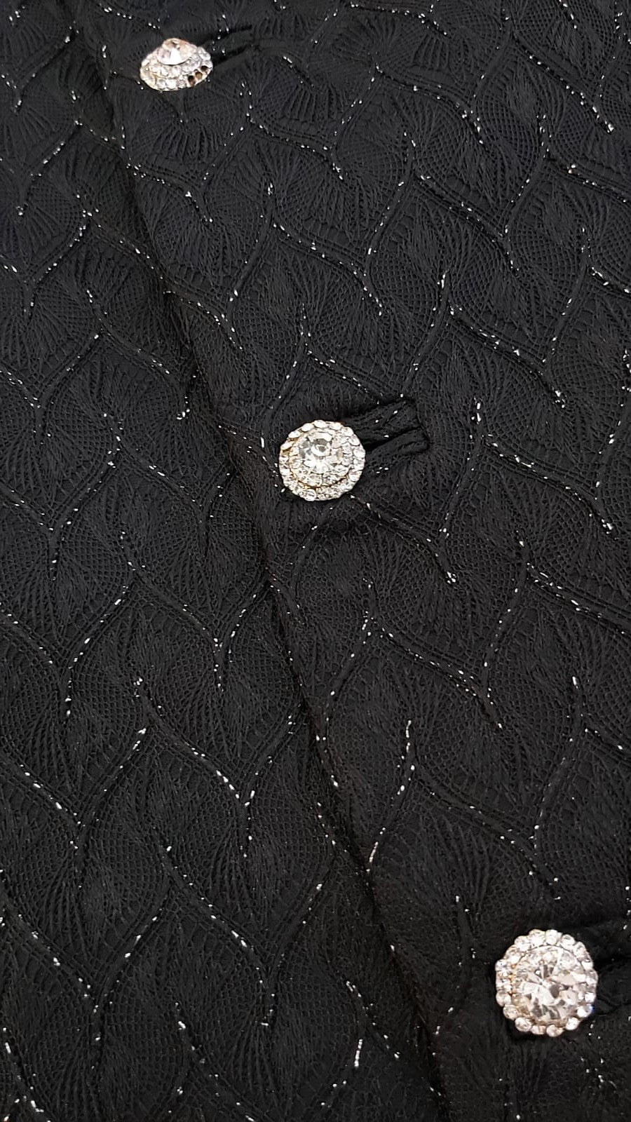 Men's Black & Silver Waistcoat