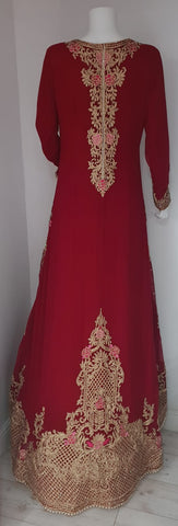 Red bridal tail dress